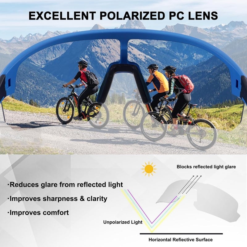 BangLong Polarized Sports Sunglasses for Men Women - UV Protection Sun Glasses for Running Baseball Cycling Bike Fishing - Image 2